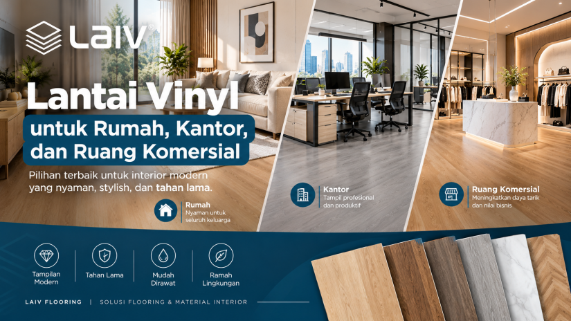 Lantai Vinyl untuk Rumah, Kantor, dan Ruang Komersial